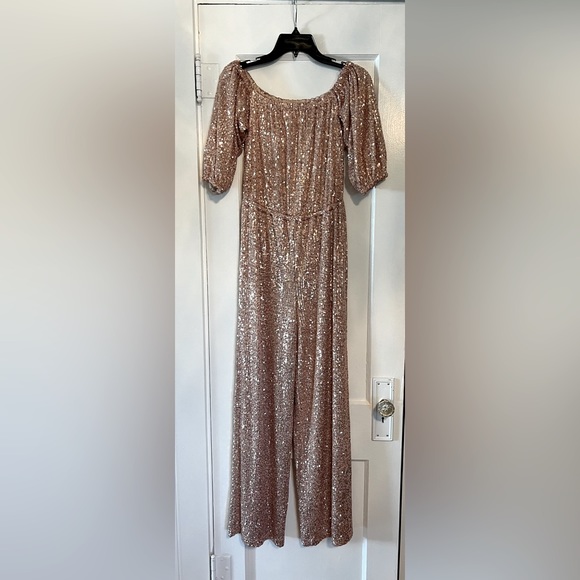 Venus Rose Gold Evening Wear Jumpsuit - Picture 2 of 6